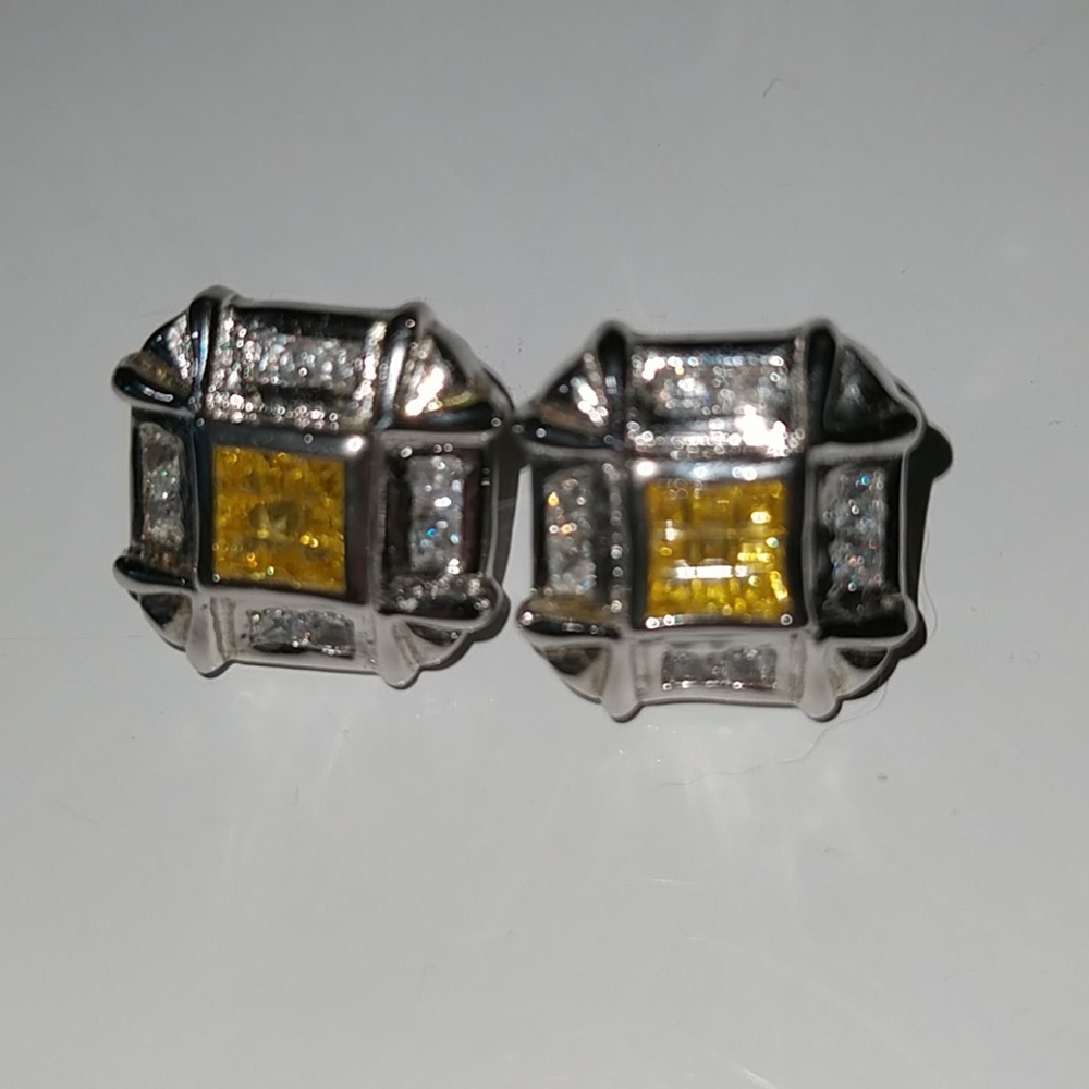 Iced Out Square Earing